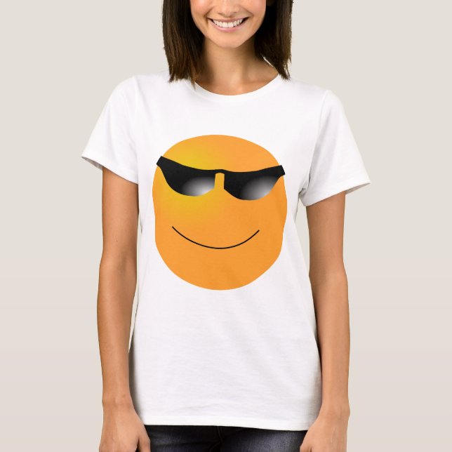 T-shirt Óculos de sol do Emoticon (Frente)