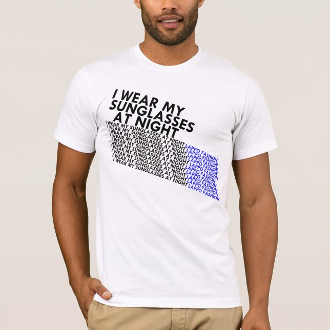 T-shirt óculos de sol na noite (Frente)