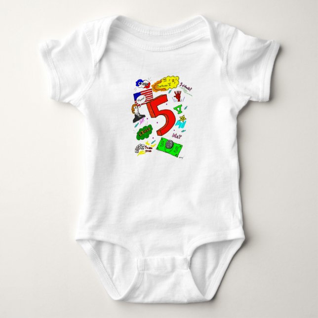T-shirt Ode para cinco Crianças (Frente)