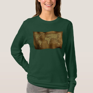 T-shirt Oferta do Designer de Mapa do Velho Mundo