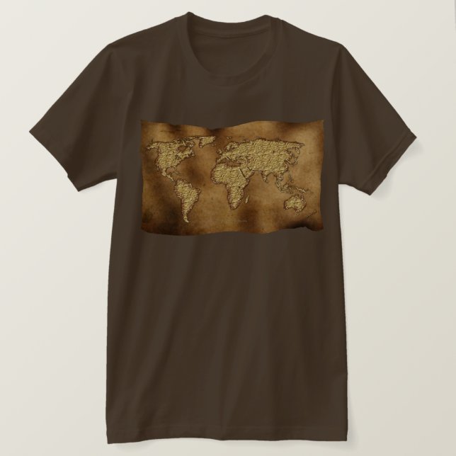T-shirt Oferta do Designer de Mapa do Velho Mundo (Frente do Design)