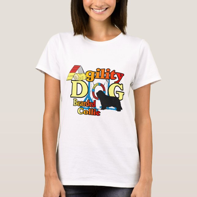 T-shirt Ofertas de Agilidade Collie (Frente)