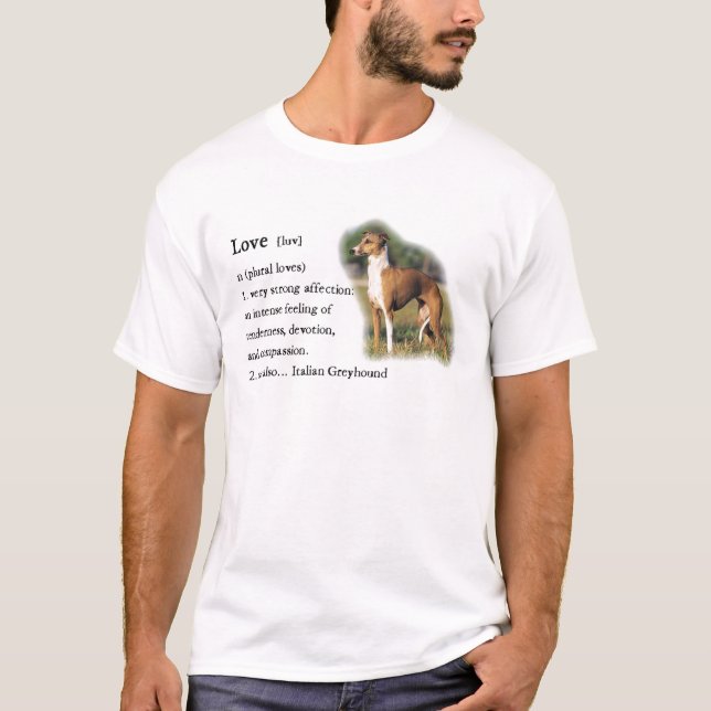 T-shirt Ofertas de Arte em Greyhound Italiano (Frente)