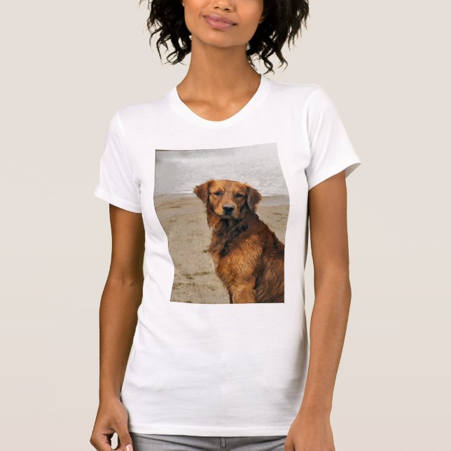 T-shirt Ofertas de Arte para ouros Retriever (Frente)