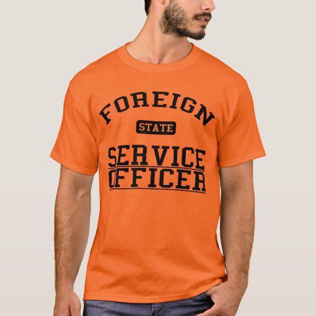 T-shirt Oficial de serviço estrangeiro - estado (Frente)