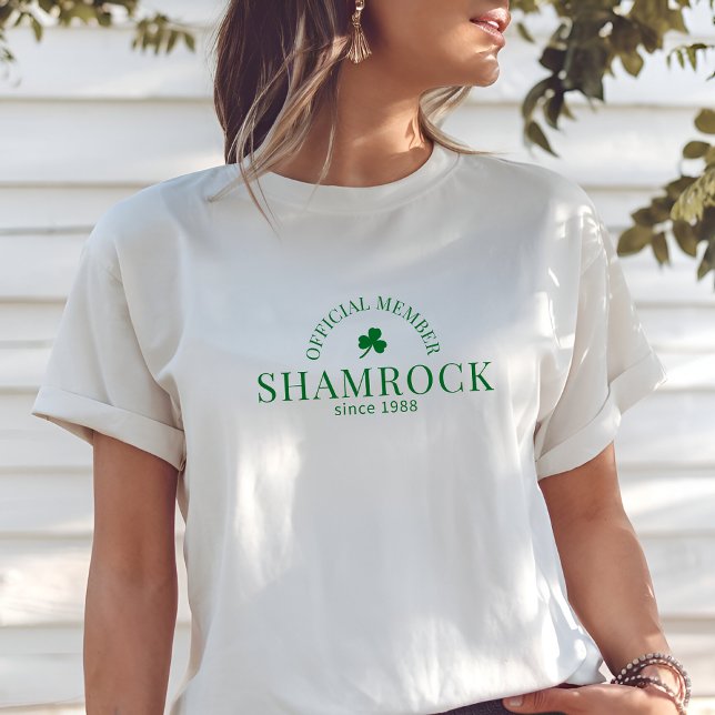 T-Shirt Oficial do Clube de Shamrock, Minimalista (Criador carregado)