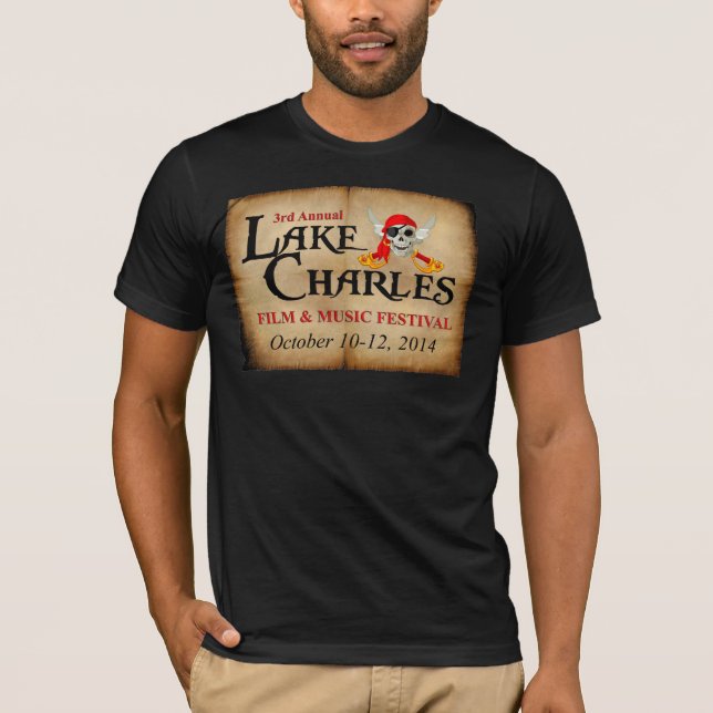 T-shirt oficial do festival (preto) (Frente)