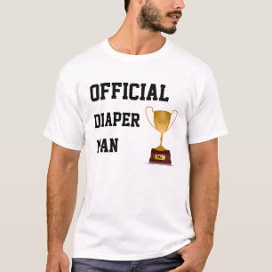 T-shirt oficial do novo papai do homem da fralda