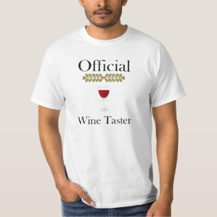T-shirt oficial do provador do vinho