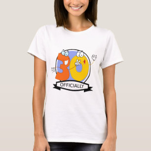 T-shirt Oficialmente bandeira de 30 aniversários