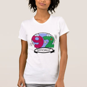 T-shirt Oficialmente bandeira de 92 aniversários