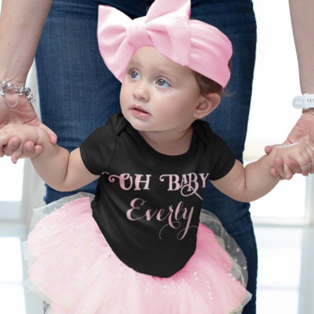 T-shirt Oh Baby Personalizado Rosa Menina (Criador carregado)