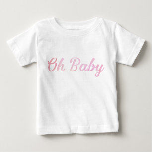T-shirt Oh Baby Personalizado Rosa Menina Fofa