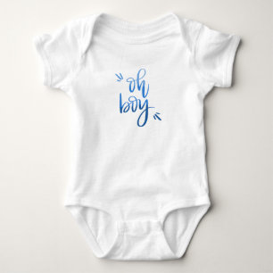 T-shirt Oh Boy - Caligrafia Bebê