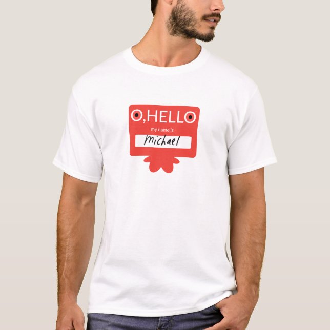 T-shirt Oh olá! meu nome é Michael (Frente)