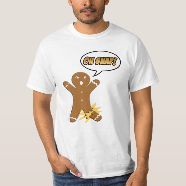 T-shirt Oh pressão! Homem de pão-de-espécie engraçado (Frente)