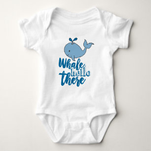 T-shirt Olá Baleia Lá Baleia Cartoon Baleia Bebê Fofo De