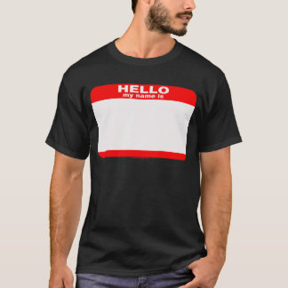 T-shirt Olá! meu nome é cópia VAZIA