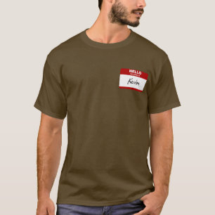 T-shirt Olá! meu nome é Kevin (vermelho)