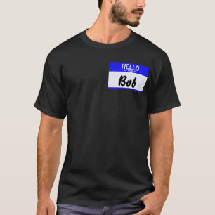 T-shirt Olá! meu nome é T do preto do ____