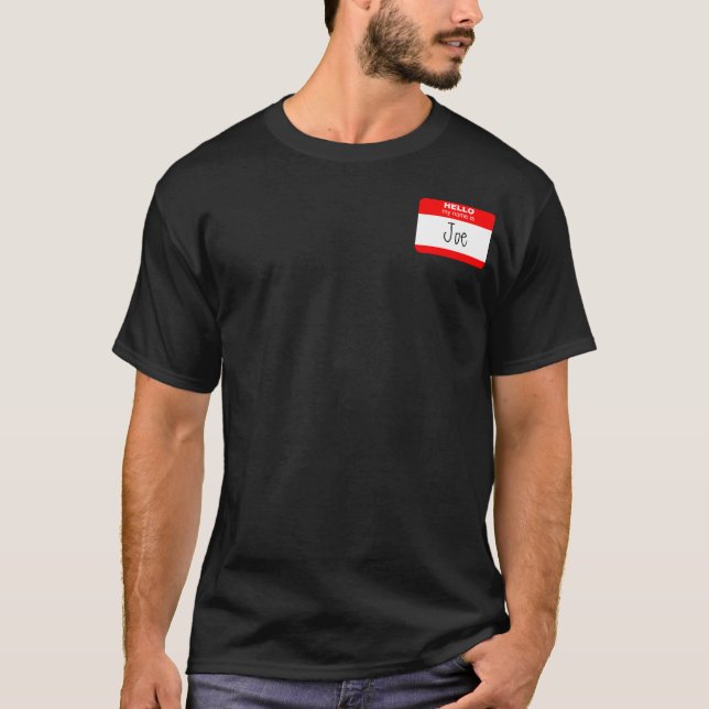 T-shirt Olá, Meu nome é ... (vermelho) (Frente)