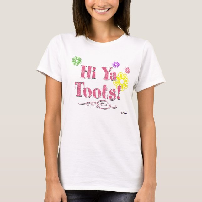 T-shirt Olá! Toots de Ya! rosa (Frente)