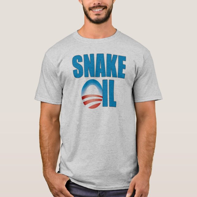 T-shirt Óleo de cobra (Obama) (Frente)