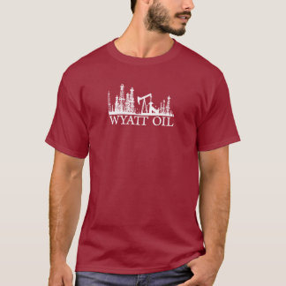 T-shirt Óleo de Wyatt/logotipo branco