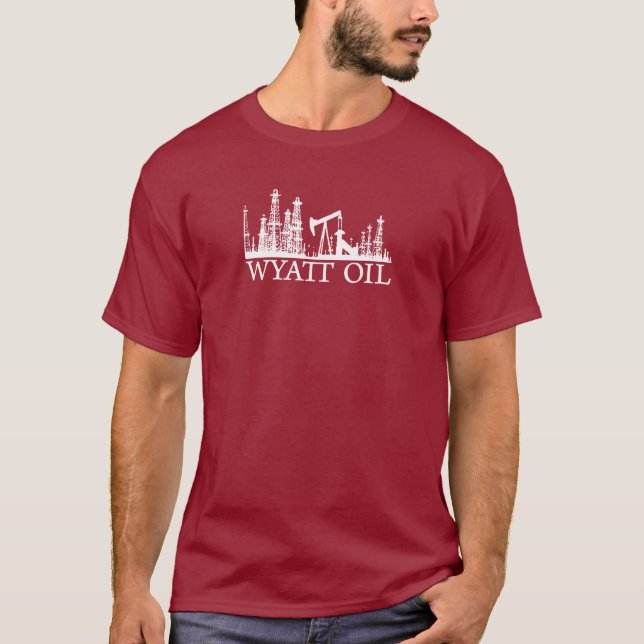 T-shirt Óleo de Wyatt/logotipo branco (Frente)