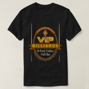 T-shirt Olhar retro dos bilhar do VIP