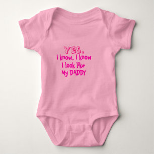 T-shirt Olhe como meu pai para o bebê