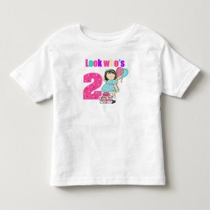 T-shirt Olhe quem é um aniversário de 2 meninas