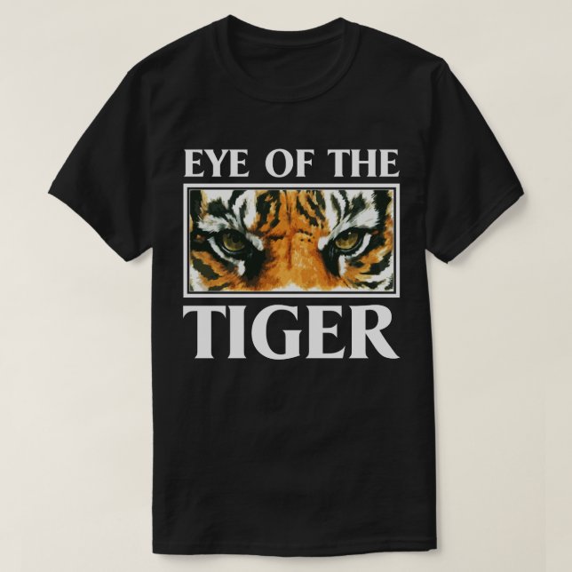 T-shirt Olho do T animal inspirador do slogan do tigre (Frente do Design)