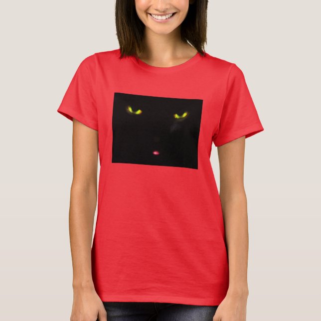 T-shirt Olhos de Gato Negro (Frente)