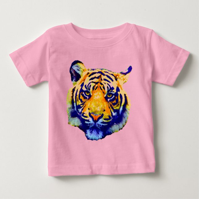 T-shirt Olhos de Tigre Pop Art (Frente)