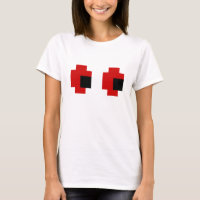 Olhos Vermelhos Brancos de 8 Bits