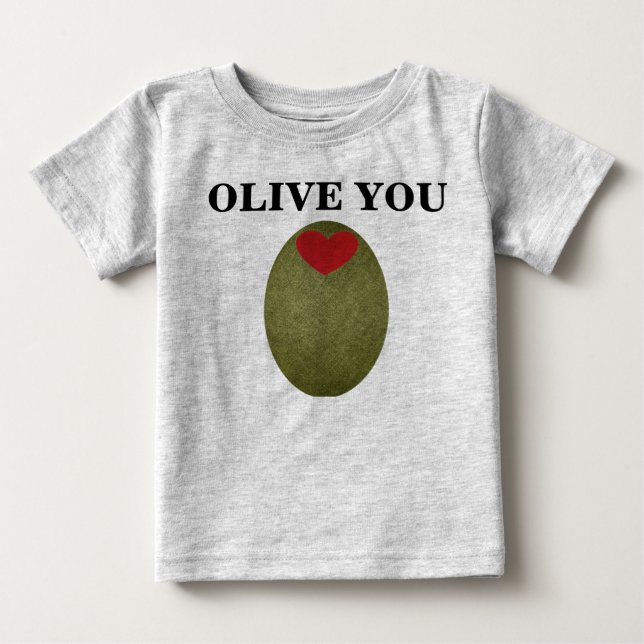 T-shirt Olive You Baby Creeper (Frente)