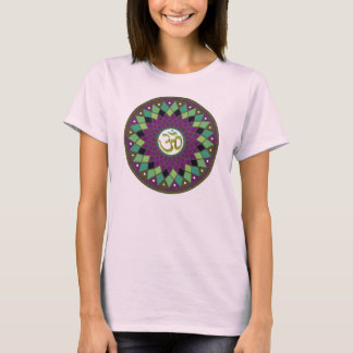 T-shirt Om /AUM Mandala, senhoras