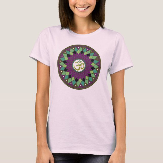 T-shirt Om /AUM Mandala, senhoras (Frente)