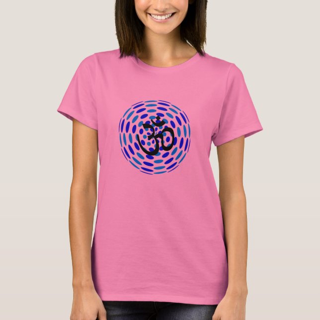 T-shirt Om Criativo - Largas de Yoga de Capa Longa (Frente)