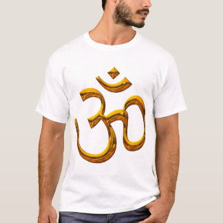 T-shirt - OM, efeito do ouro velho/parte dianteira