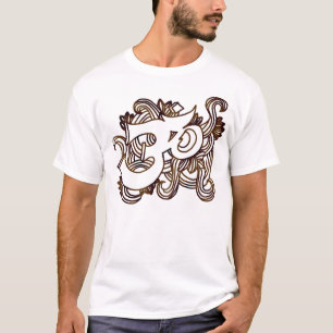 T-shirt OM Handsketch marrom