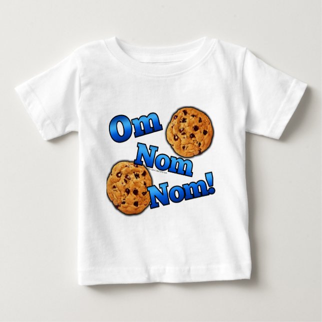 T-shirt OM Nom Nom, biscoitos do amor de Meme (Frente)