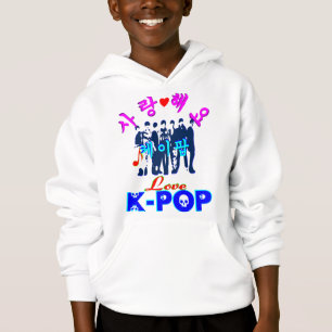 T-shirt ╚" OMS ♥ Love K-Pop Na moda Kids Hooded Sweatshirt