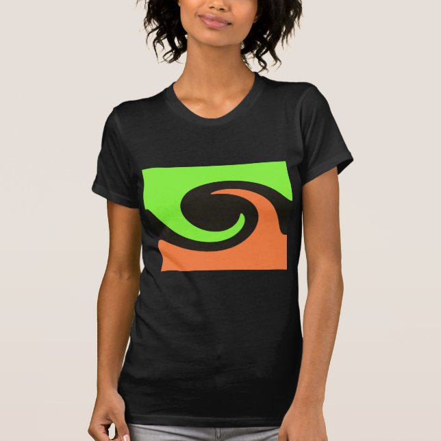 T-shirt onda colorida (Frente)