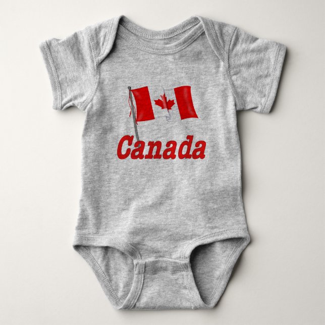 T-shirt Onda de bandeira canadense (Frente)