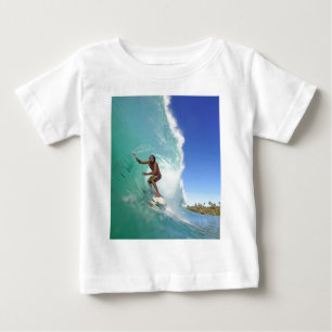 T-shirt Onda surfativa de surfe verde