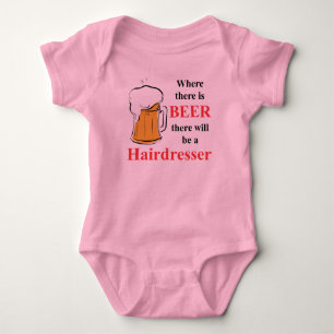 T-shirt Onde há cerveja - cabeleireiro