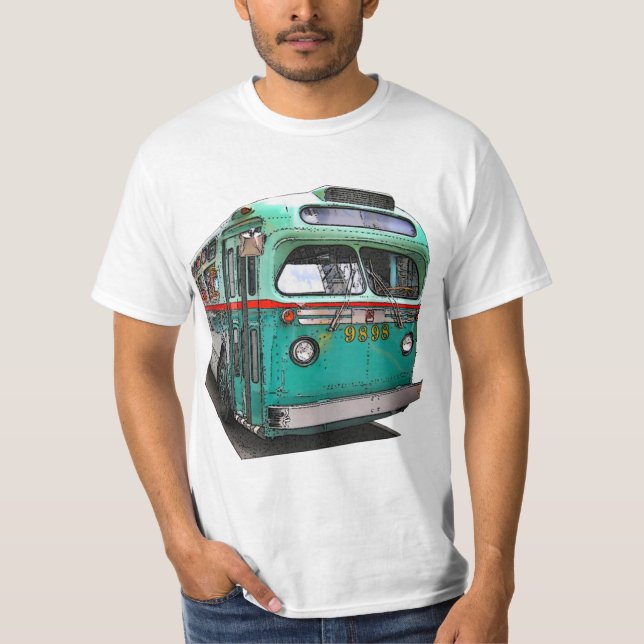 T-shirt Ônibus do vintage NYC (Frente)