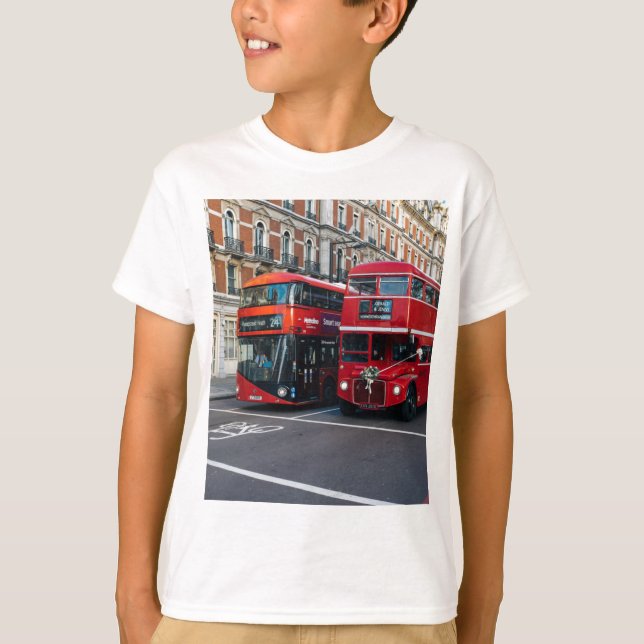 T-shirt Ônibus Vermelhos de Dois Andares (Frente)